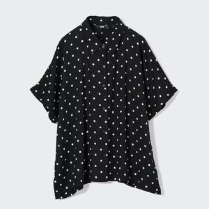 Two UNIQLO oversized rayon blouses